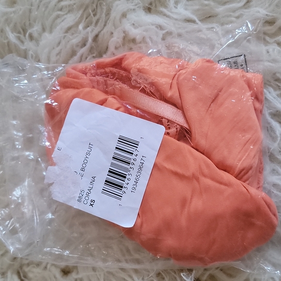 Free People Melrose Coralina Eyelash Lace Open Back Thong Bodysuit - Picture 10 of 10